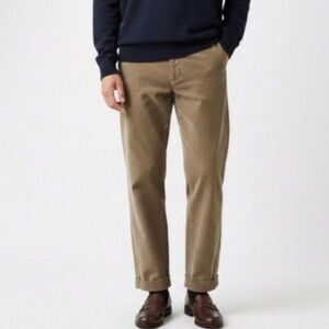 Brooks Brothers Tan Cotton Wide Wale Cuffed Corduroy Pants Size 38 X 28